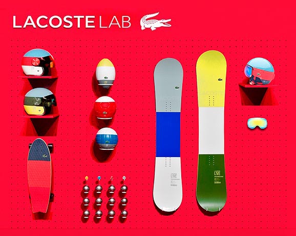 Os capacetes, pranchas e skates da Lacoste Lab