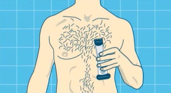 Como aparar pelos do corpo masculino